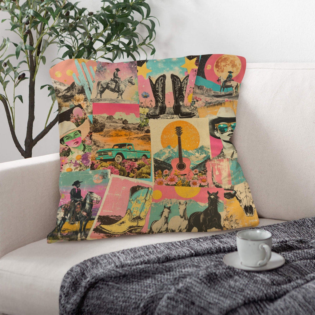 Baha Ranch Retro Pop Western Collage Pillow Case Made in America by Baha Ranch Western Wear - product image 5