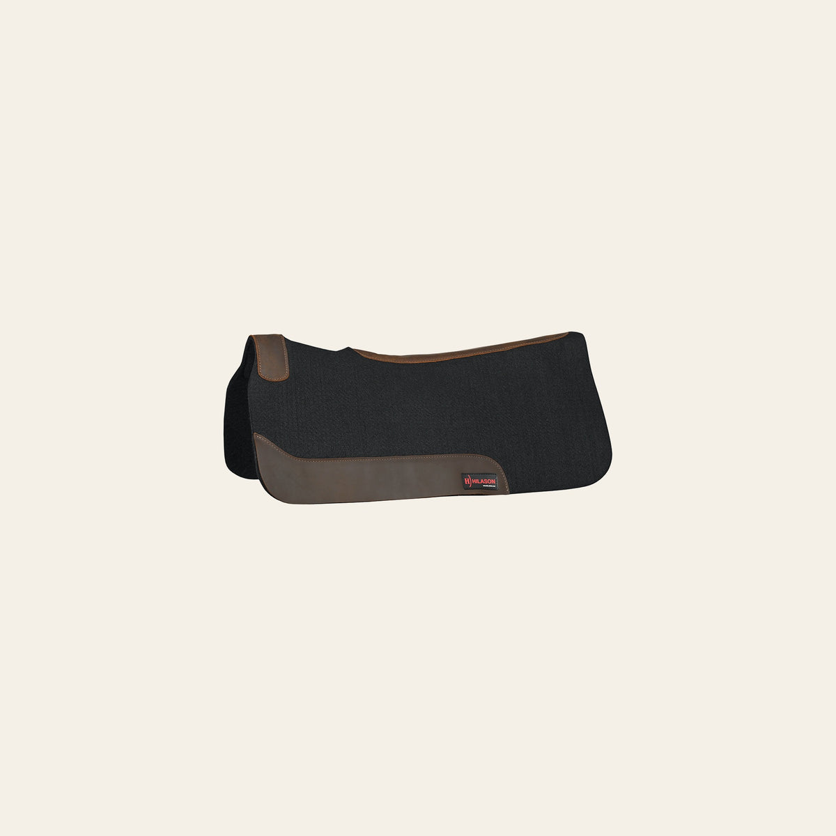 HILASON Western Wool Felt Horse Saddle Pad W/ Distressed Wear Leather | for Horses