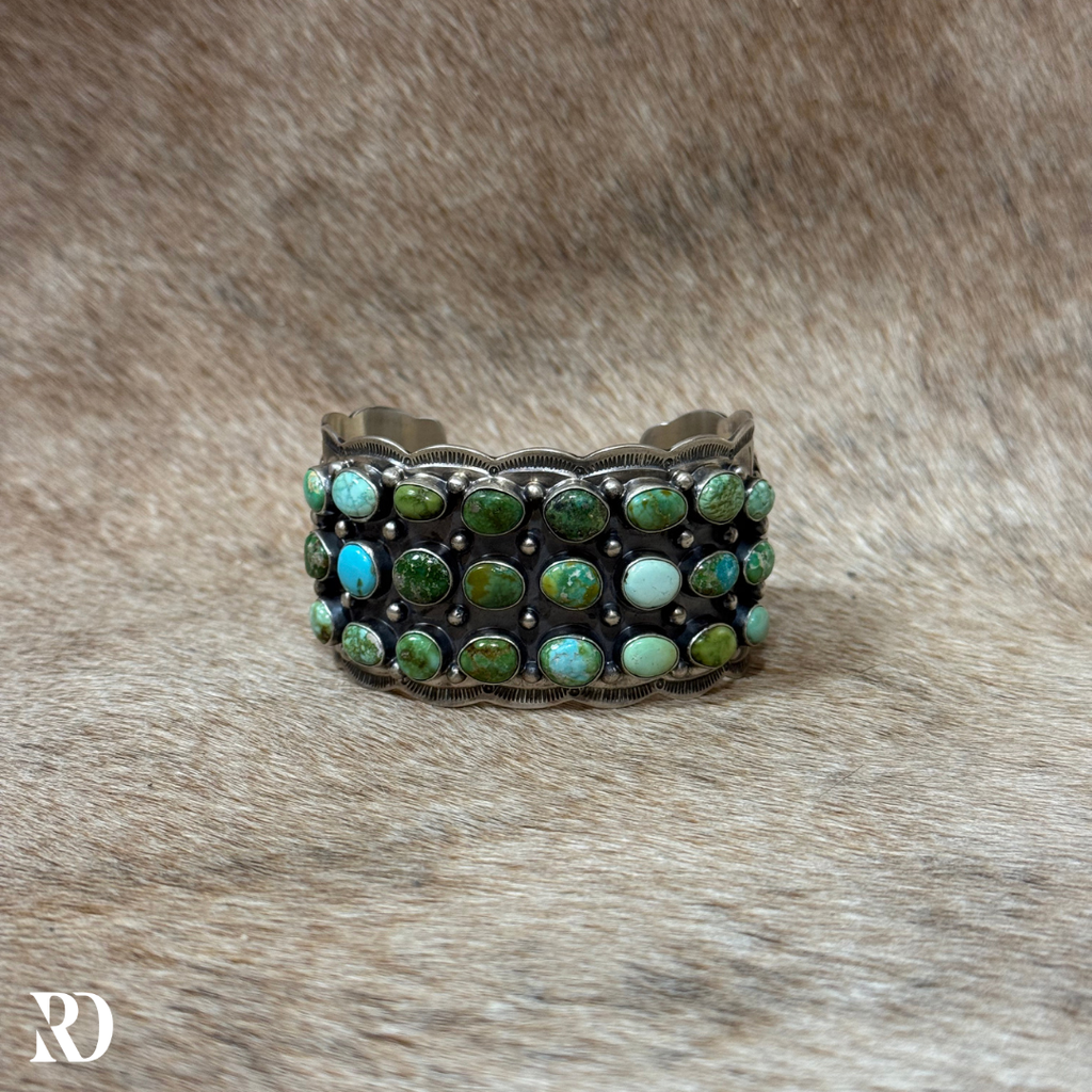 Sonoran Gold Multi-stone Turquoise Cuff By Tom Lewis