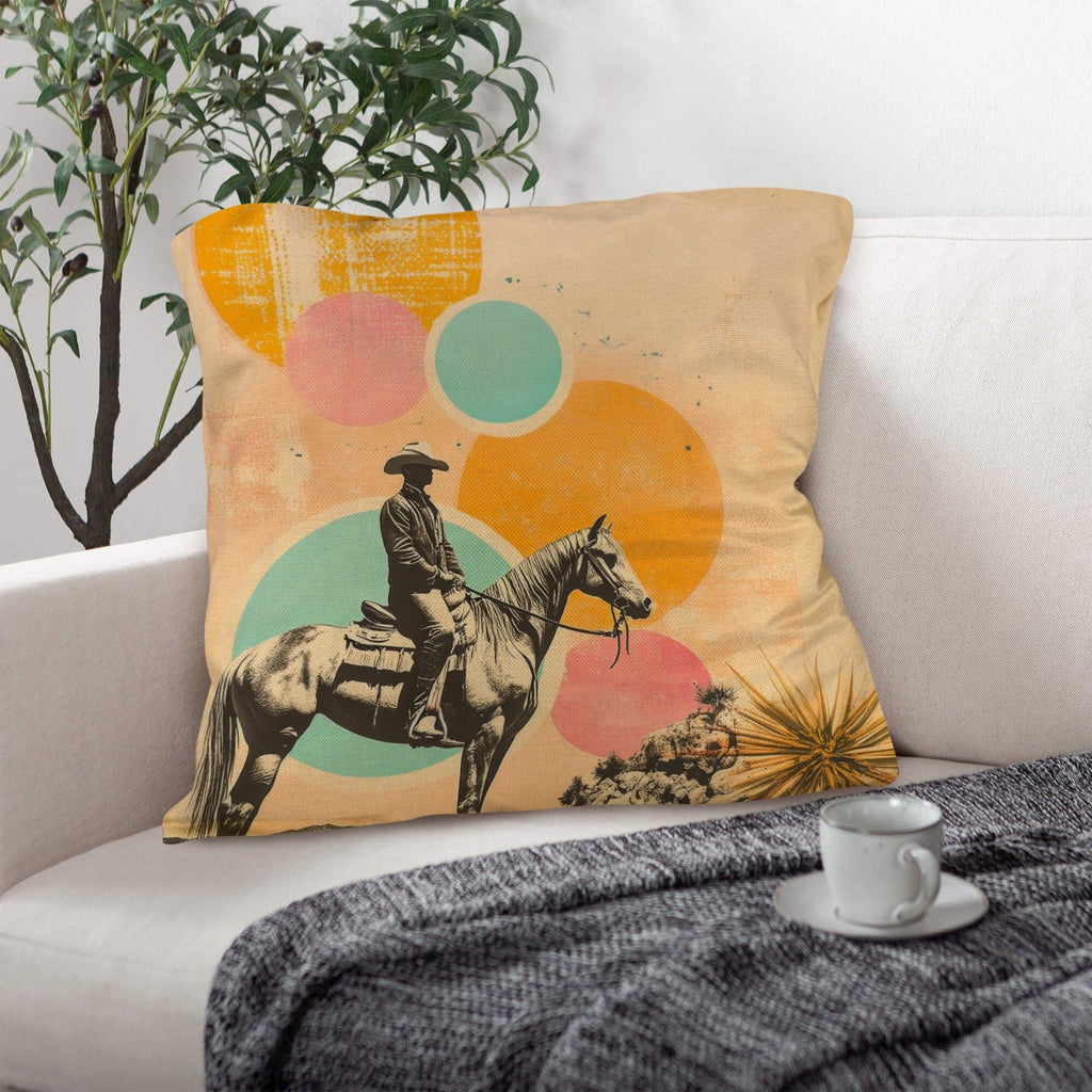 Baha Ranch Retro Pop Western Lost Cowboy Pillow Case Made in America by Baha Ranch Western Wear