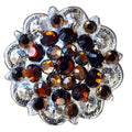 Brown And Topaz Crystals Berry Headstall Saddle Tack Cowgirl Hilason