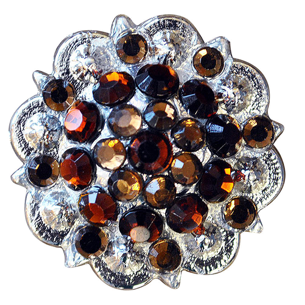 Brown And Topaz Crystals Berry Headstall Saddle Tack Cowgirl Hilason