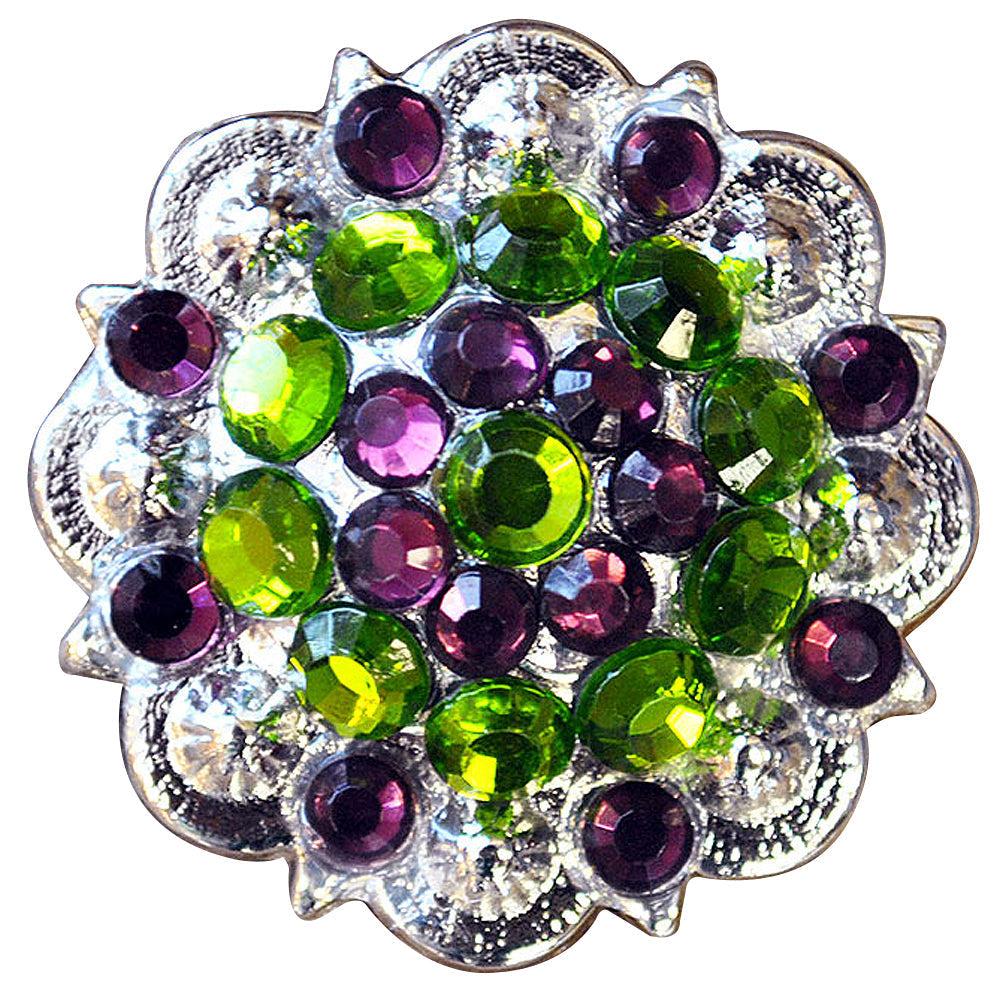 Peridot Green Amethyst Crystals Berry Headstall Saddle Hilason