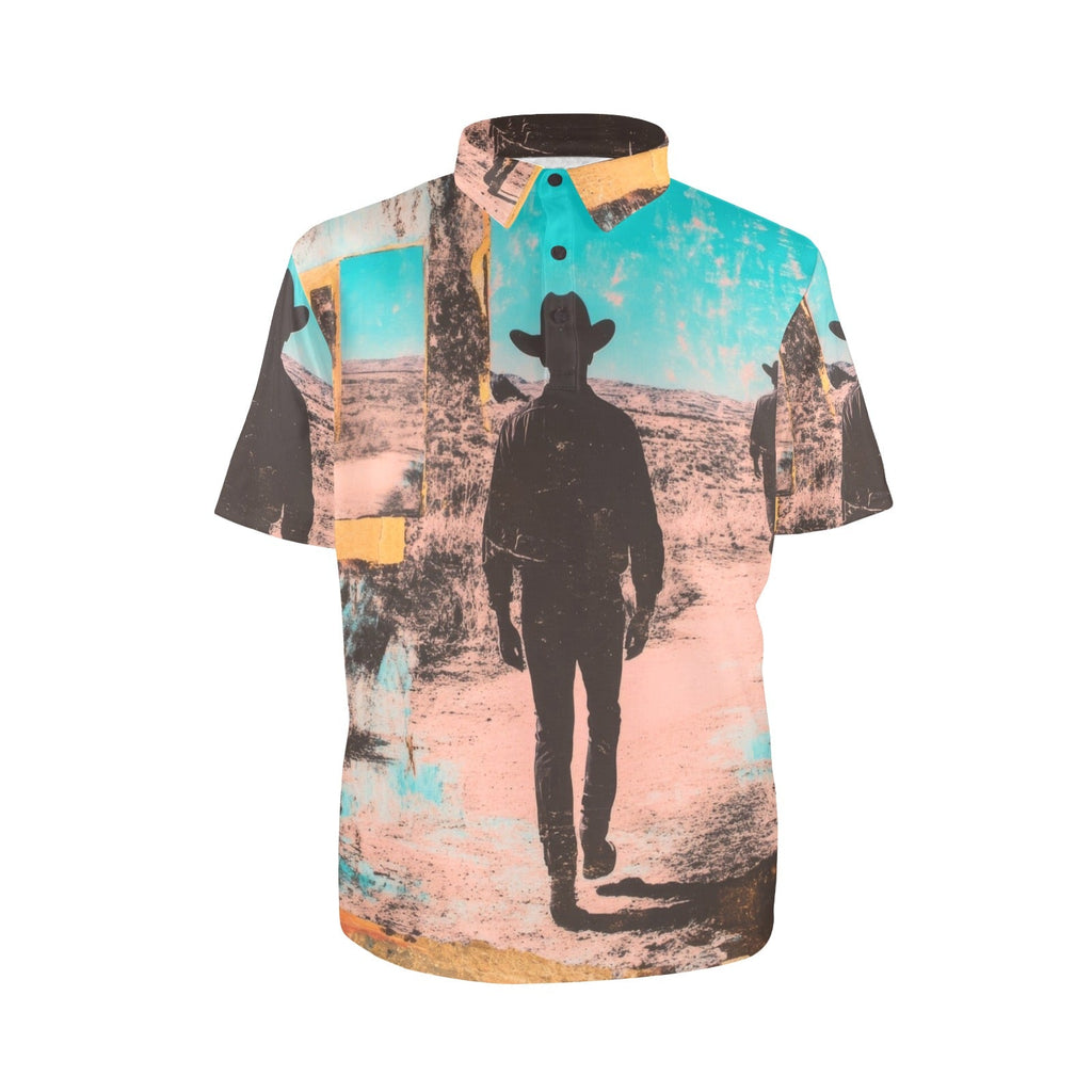Baha Ranch Retro Pop Western Desert Cowboy Polo Shirt by Baha Ranch Western Wear - product image 4