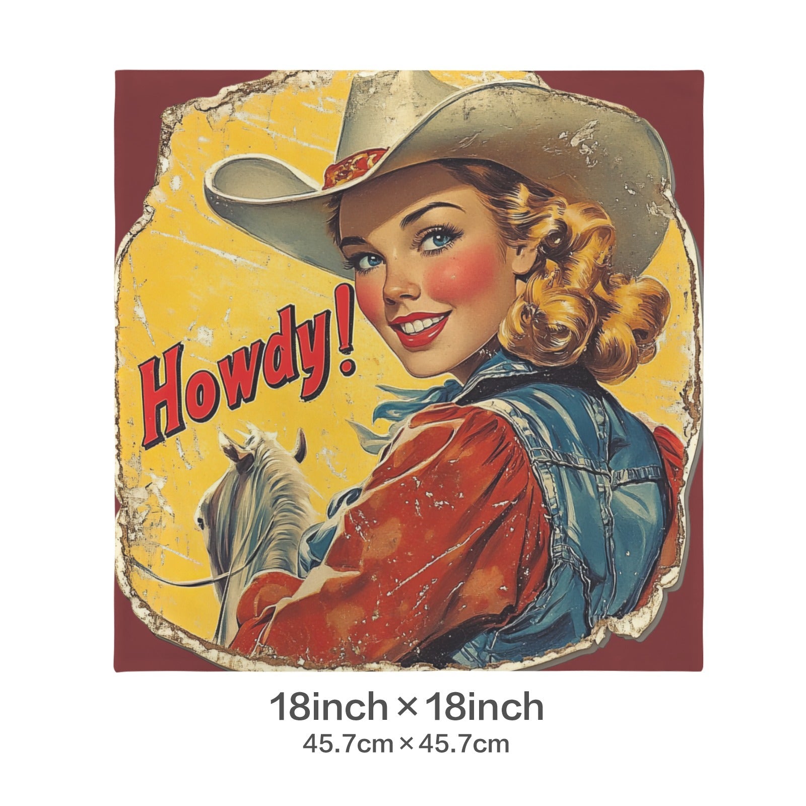Baha Ranch Howdy Velvety Soft Pillow Case Made in America by Baha Ranch Western Wear - product image 3