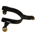 HILASON BS Youth Barrel Racing Spurs 1/2" Band Side Lay Shank SB Rowels & Buttons
