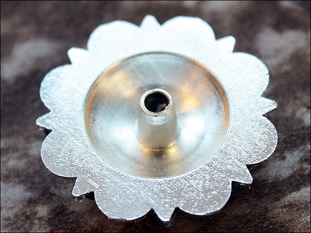 Hilason Western Silver Berry Rhinestone Concho — Black, 1.5"