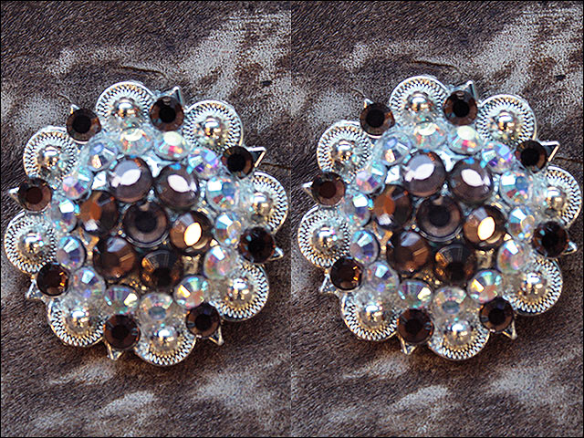 Brown Ab Crystals Berry Headstall Saddle Tack Bling Hilason