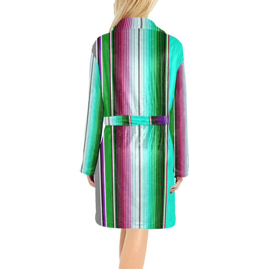 Baha Ranch Turquoise Serape Women's Western Bath Robe by Baha Ranch Western Wear - product image 5