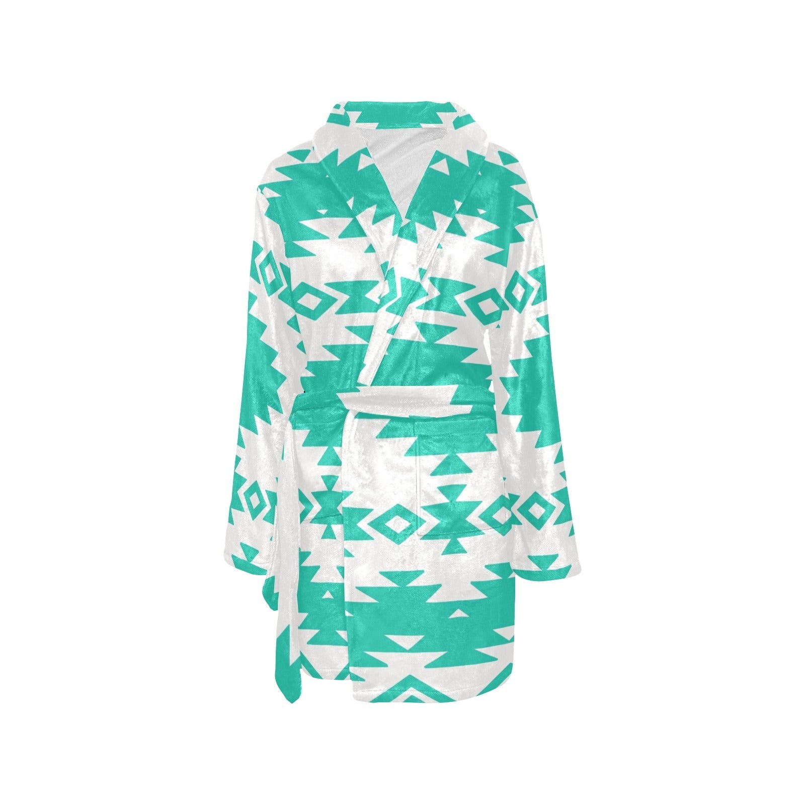 Baha Ranch Turquoise Aztec Women's Western Bath Robe by Baha Ranch Western Wear - product image 3