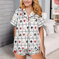 Baha Ranch Vegas Gambling Satin Ruffle Pajama Set by Baha Ranch Western Wear