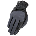 Heritage X-Country Leather Riding Gloves — Black/Grey