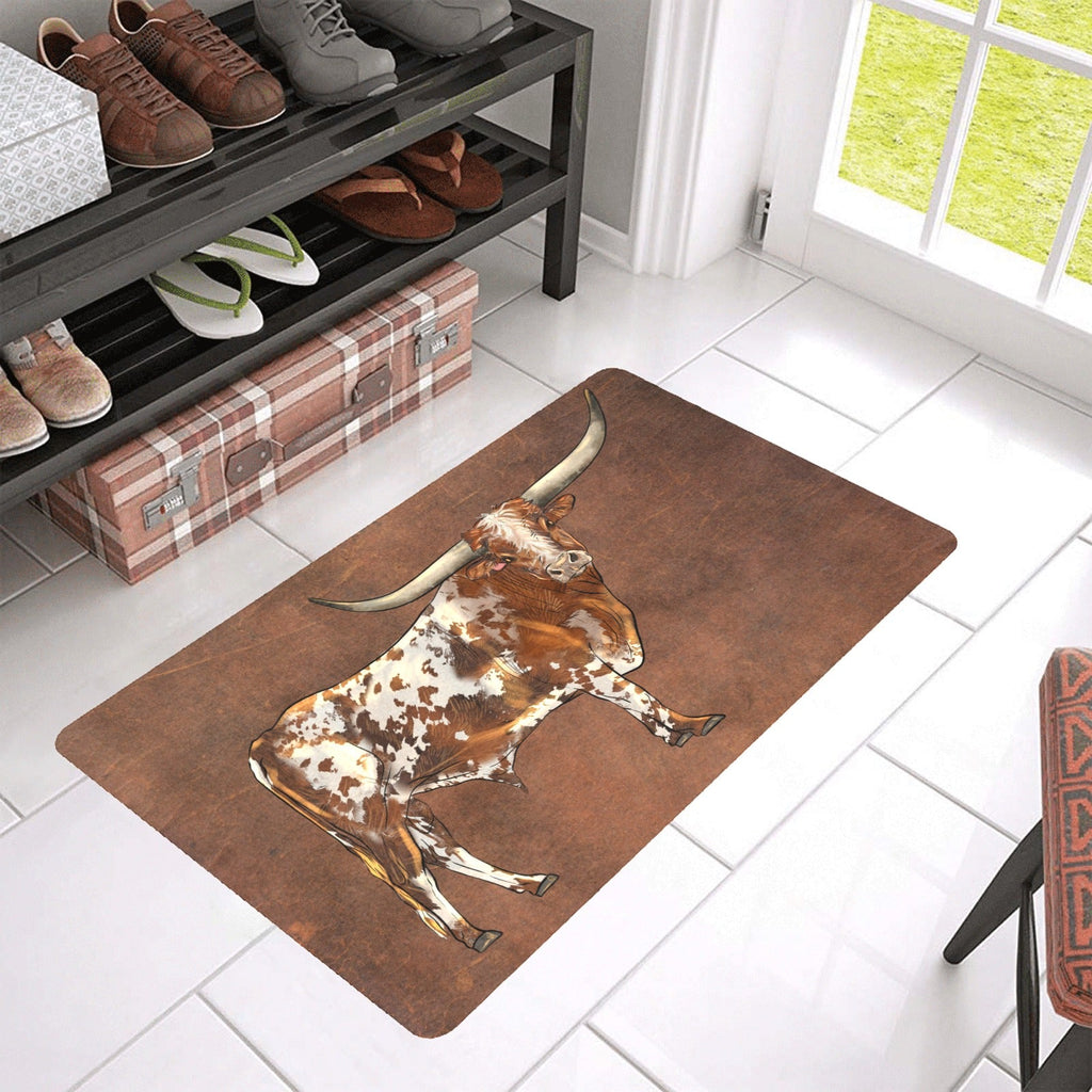 Longhorn Western Floor Mat 30" x 18" Made in America by Baha Ranch Western Wear