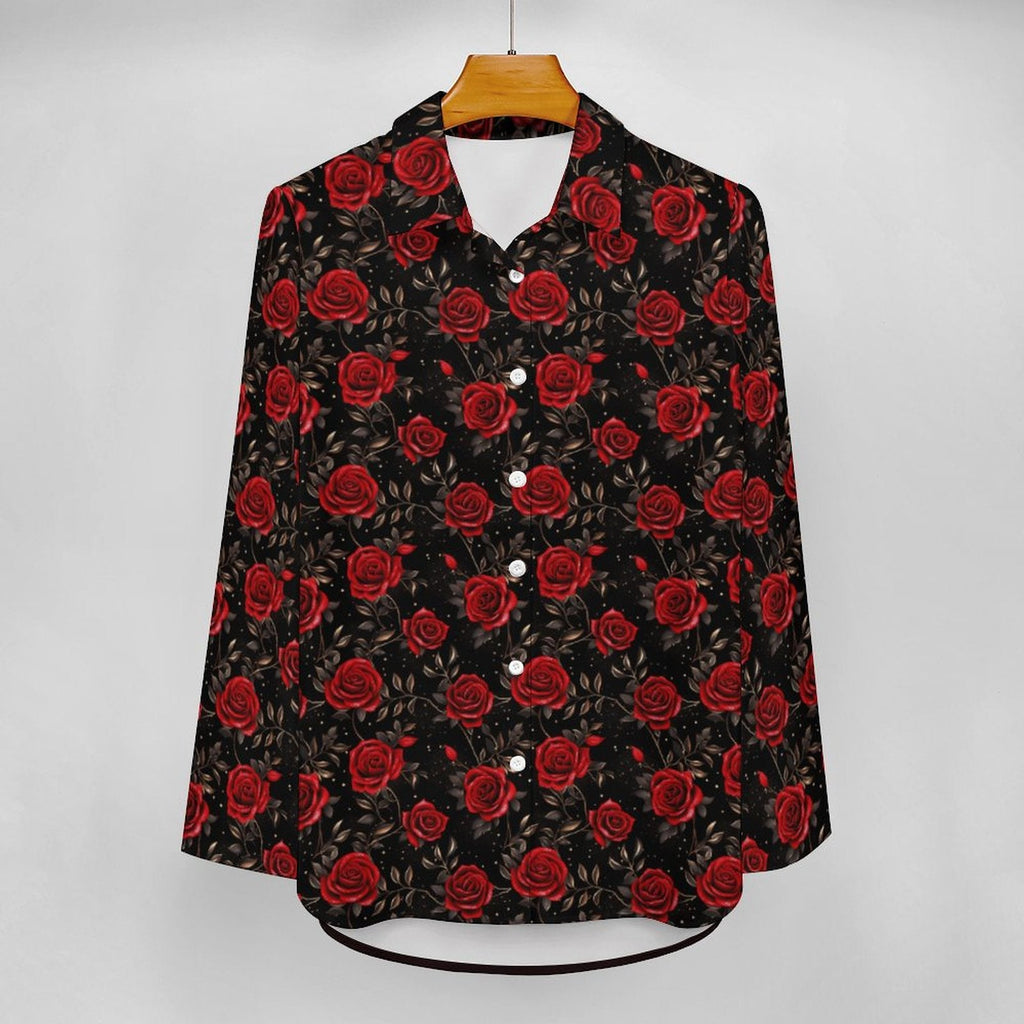Baha Ranch Colores De Mexico Rose Floral Button Up Blouse by Baha Ranch Western Wear - product image 3