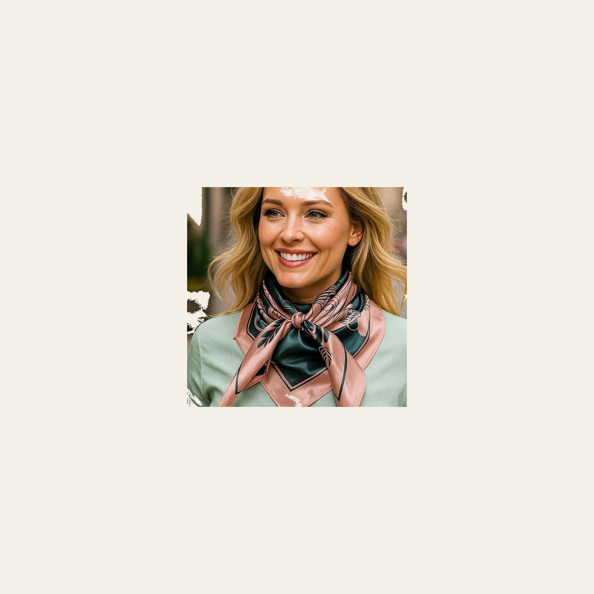 Baby Pink Roses Wild Rag - Western Scarf