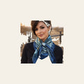 Blue Leaf Wild Rag - Western Scarf