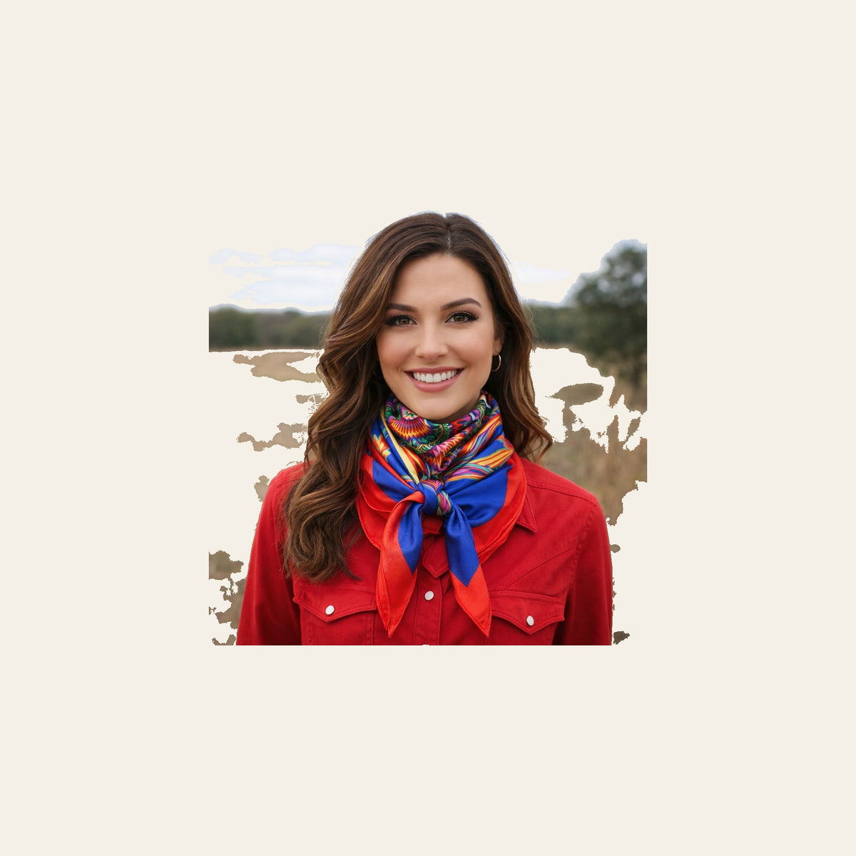 Feathers Wild Rag - Western Scarf