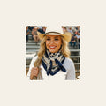 Navy and Cream Polka Dot Wild Rag - Western Scarf