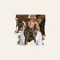 Olive Green and Orange Paisley Wild Rag - Western Scarf