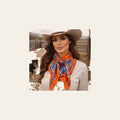 Orange and Blue Paisley Wild Rag - Western Scarf