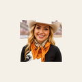 Orange and Brown Floral  Wild Rag - Western Scarf