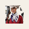 USA Patriotic Red White Stars Wild Rag - Western Scarf