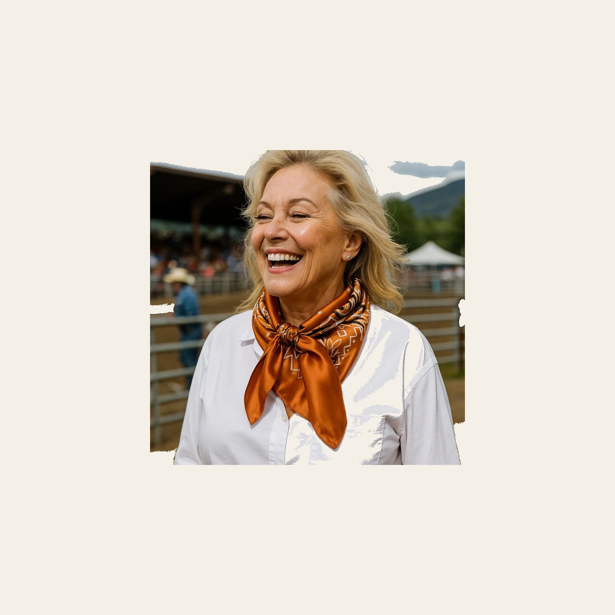 Rust Paisley Wild Rag - Western Scarf