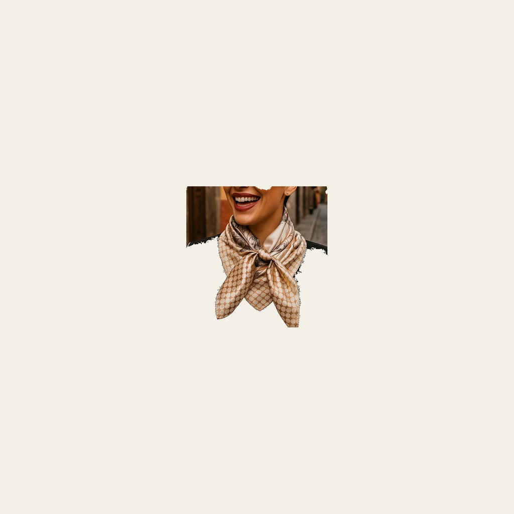 Tan and Cream Wild Rag - Western Scarf