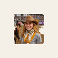 Yellow and Grey Lilies Wild Rag - Western Scarf