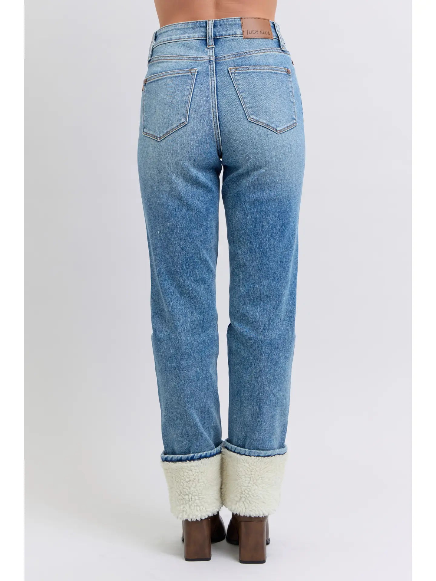 Rue Shearling Cuff Straight Denim | Jeans — view 3