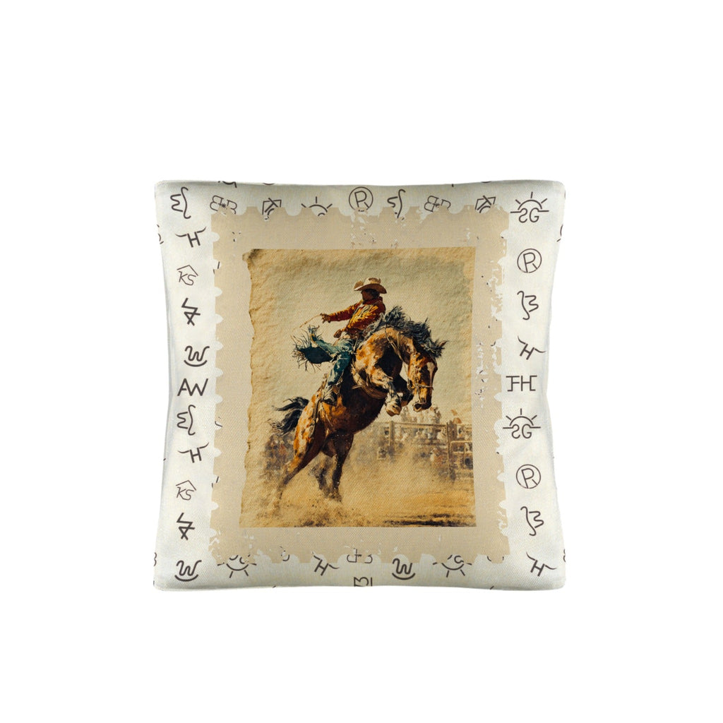 Baha Ranch Vintage Rodeo Stamp Throw Pillow Made in America by Baha Ranch Western Wear - product image 2
