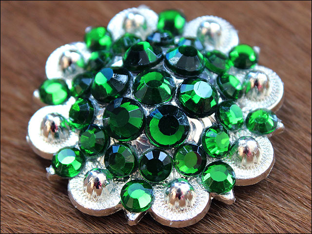 Green Crystals Berry Headstall Saddle Hilason