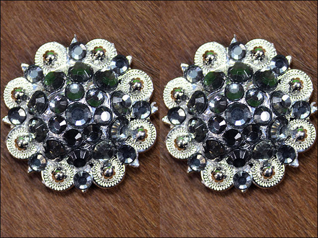 Black Daimond Crystals Berry Headstall Saddle Hilason