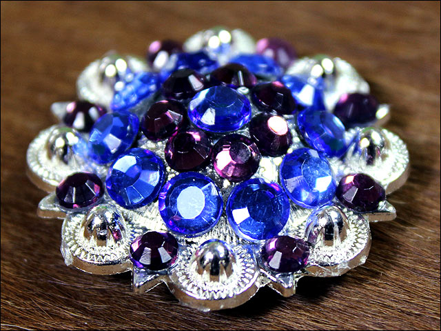 Hilason Berry Glass Bling Screw-Back Concho