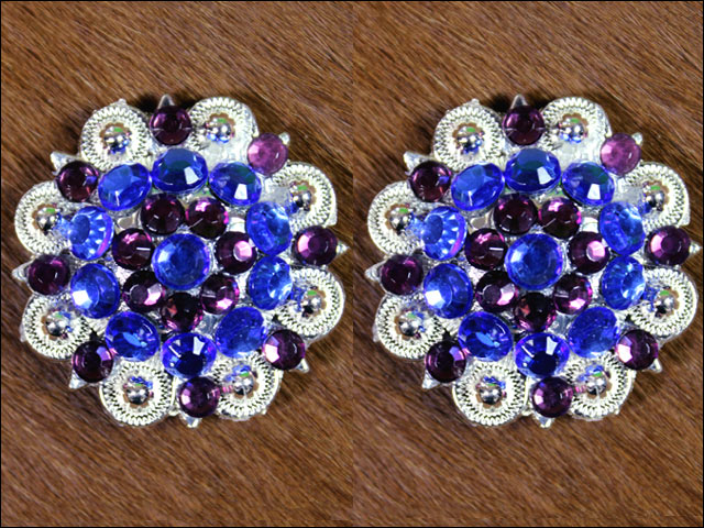 Hilason Berry Glass Bling Screw-Back Concho