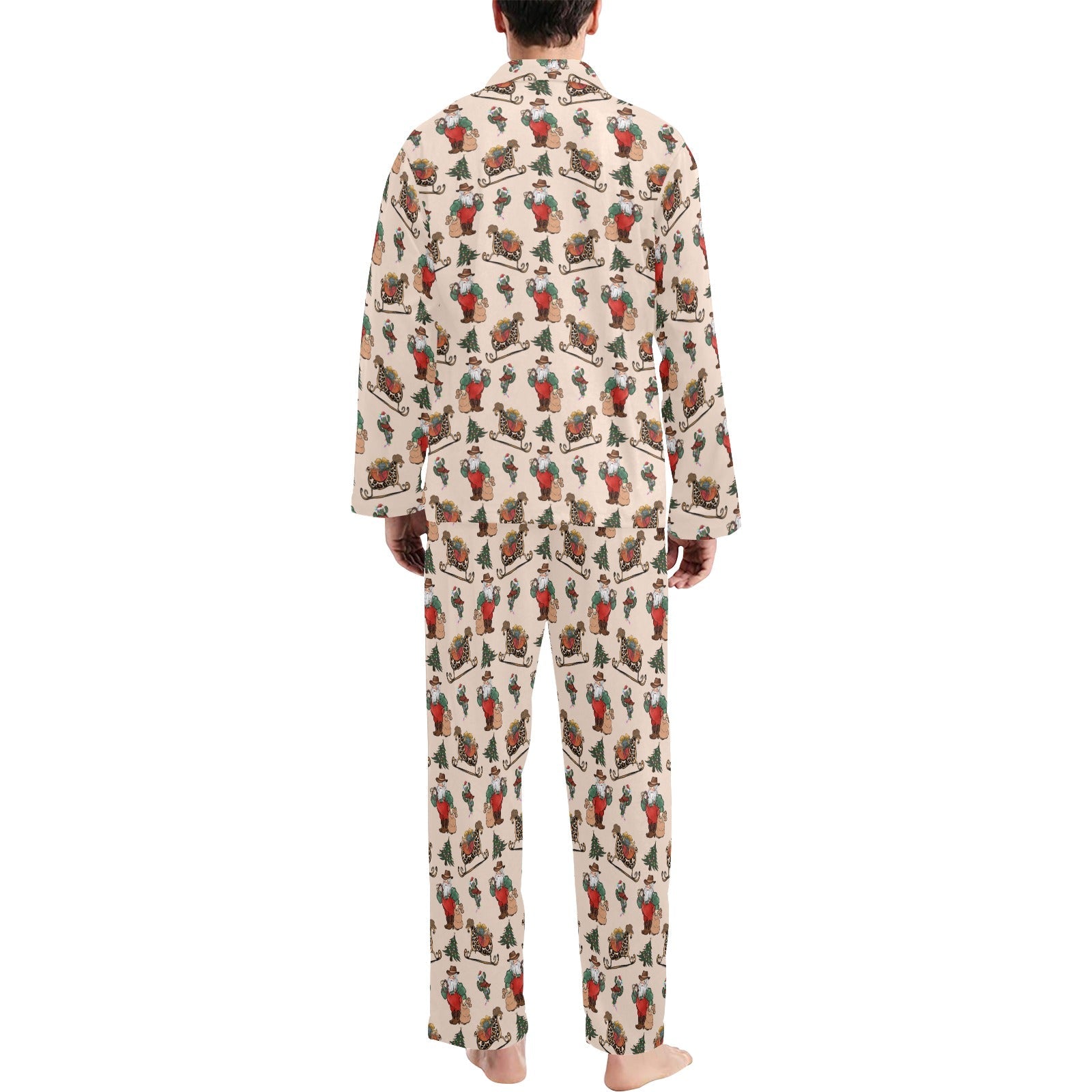 Baha Ranch Santa's Sleigh Men's Western Pajamas by Baha Ranch Western Wear - product image 3