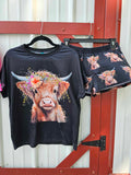 Baha Ranch Highland Calf Women's Western Top and Short Pajama Set by Baha Ranch Western Wear - product image 2