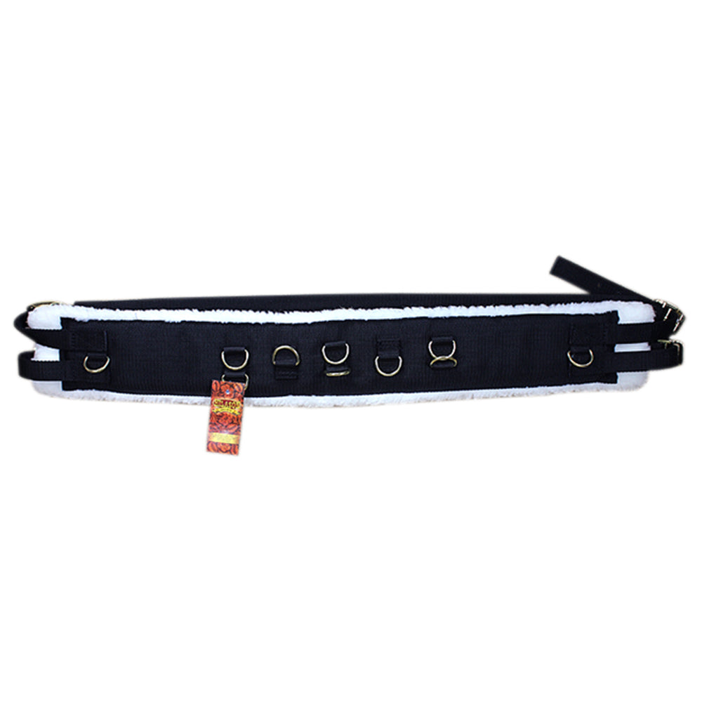 Hilason Western Nylon Training Surcingle with Fleece — Black