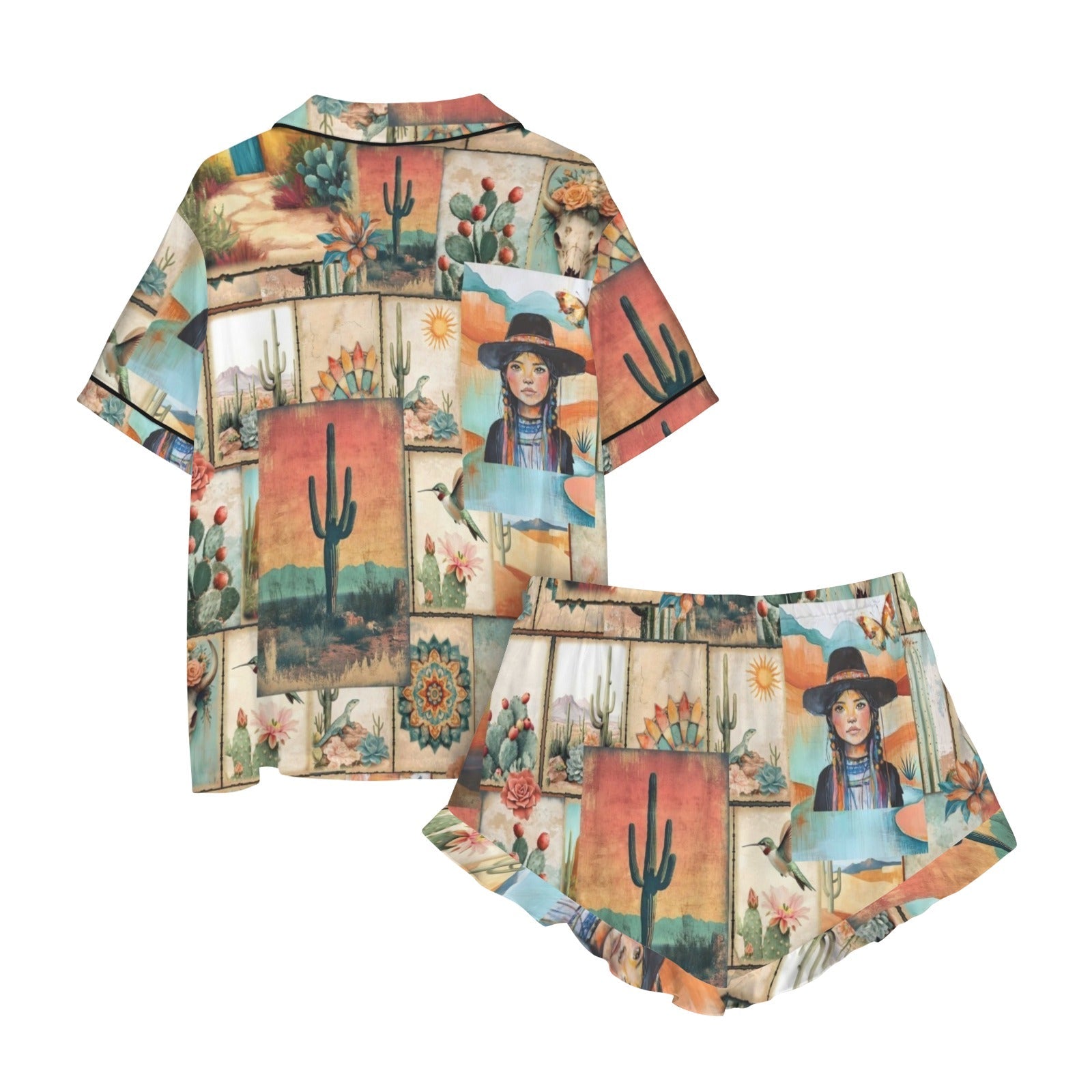 Baha Ranch Colores de Mexico Pictures of the Southwest Satin Pajamas by Baha Ranch Western Wear - product image 5