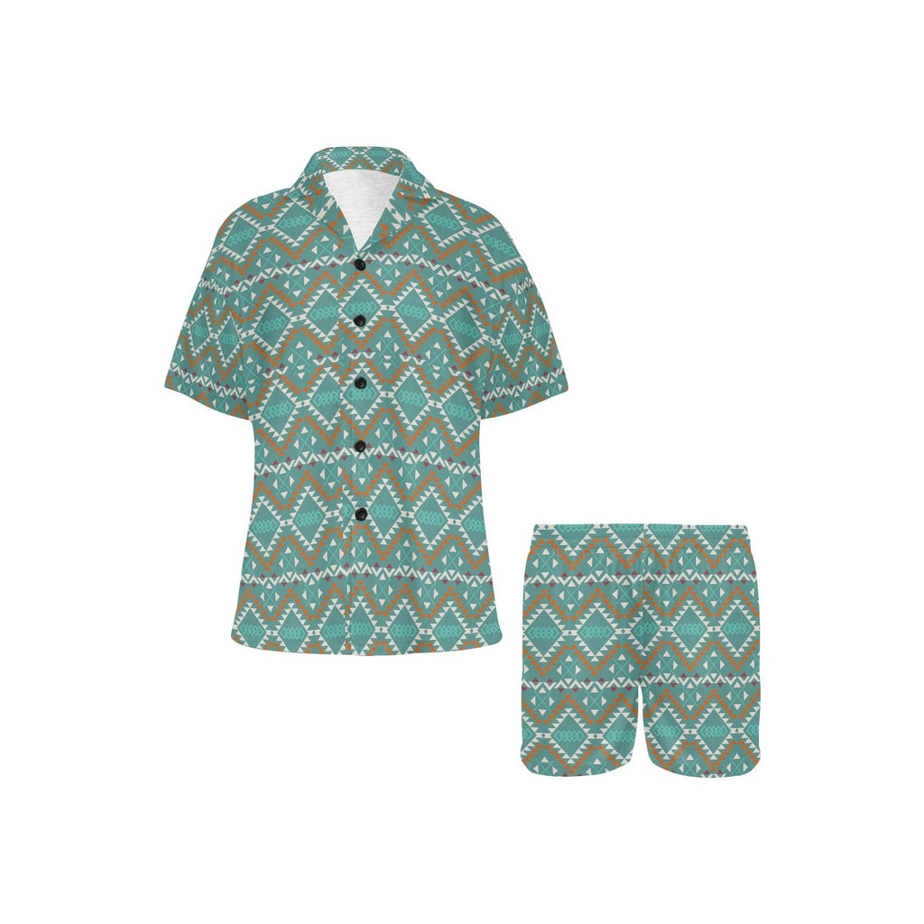 Baha Ranch Turquoise Aztec Western Women's Pajama Set by Baha Ranch Western Wear - product image 3
