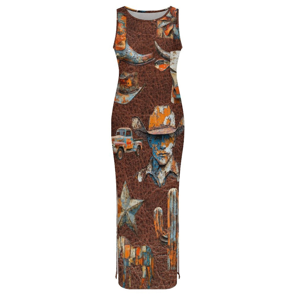 Baha Ranch Cowboy Treasures Bodycon Maxi Dress by Baha Ranch Western Wear - product image 3