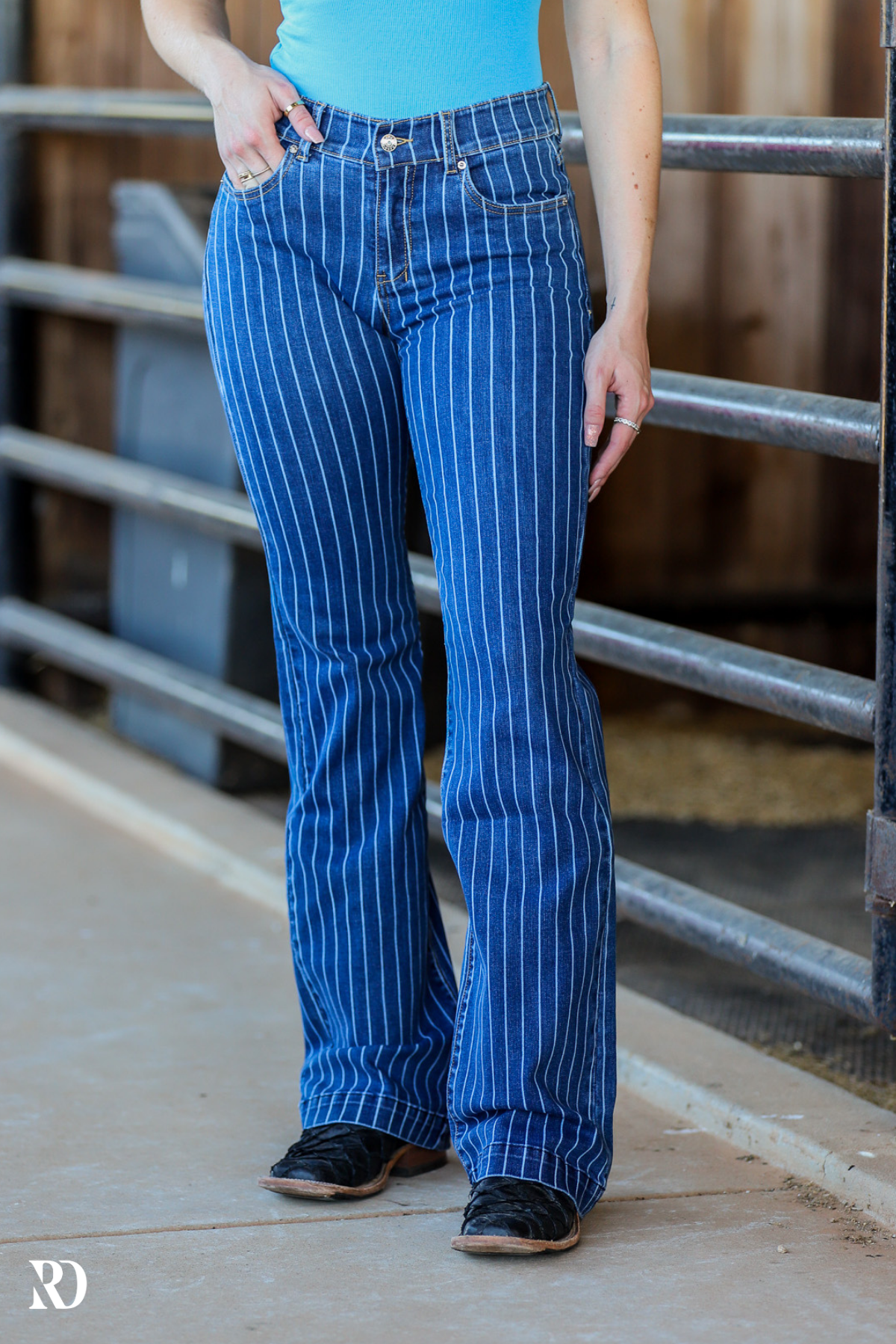 Stevie Trouser - Pinstripe — view 3