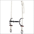 Weaver Leather Nylon Rope Gag Bridle | Stitched Latigo Ear | 5" Smooth Sweet Iron Snaffle Sliding Bit
