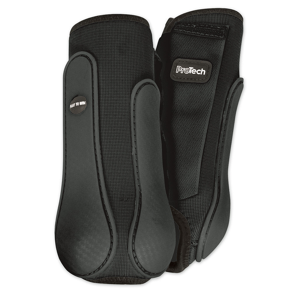 Large Classic Rope Company Horse Boots Pro Tech Front Black