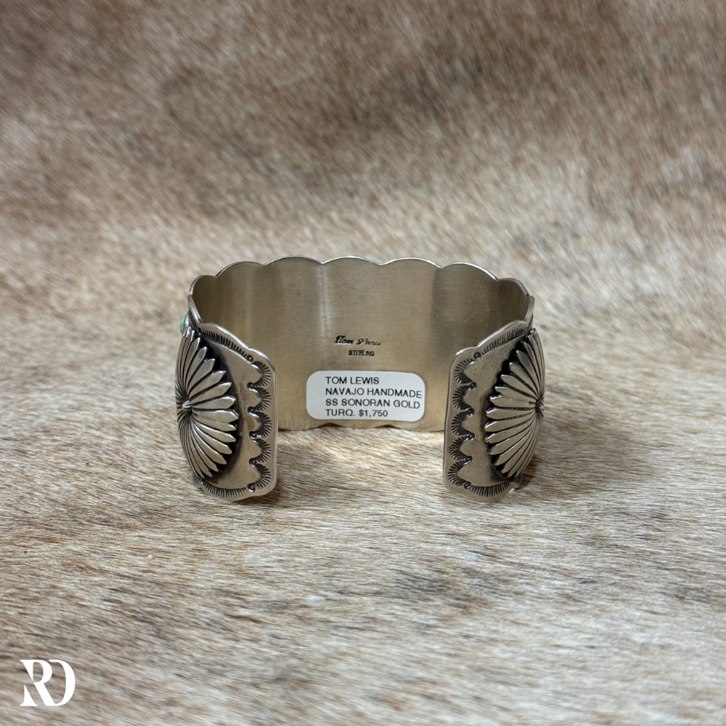 Sonoran Gold Multi-stone Turquoise Cuff By Tom Lewis — view 5