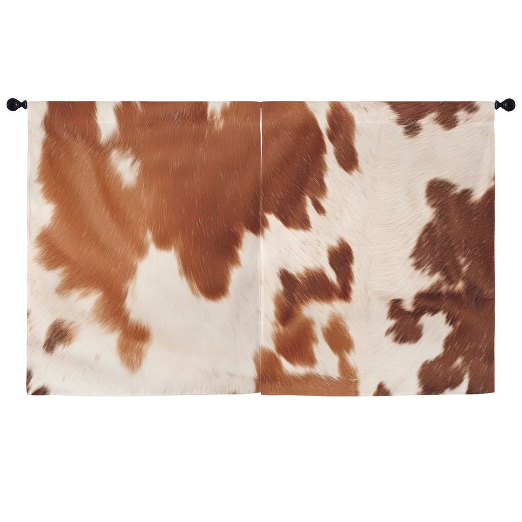 Baha Ranch Cow Hide Print Curtains 52" x 63" Made in America by Baha Ranch Western Wear - product image 2