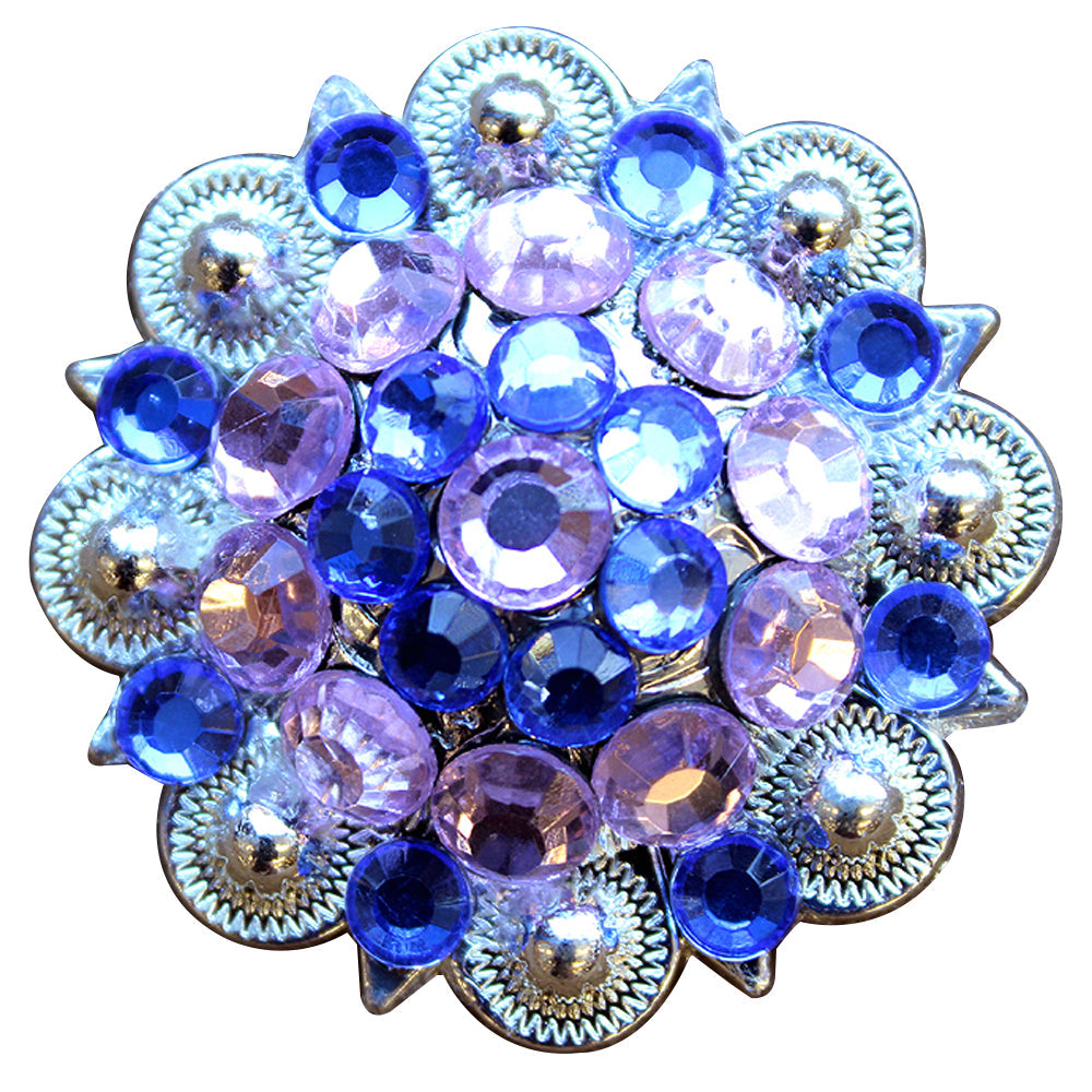 Hilason Western Berry Conchos Glass Rhinestones Bling 1.5" Tack Cowgirl