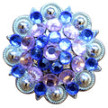 Hilason Western Berry Conchos Glass Rhinestones Bling 1.5" Tack Cowgirl