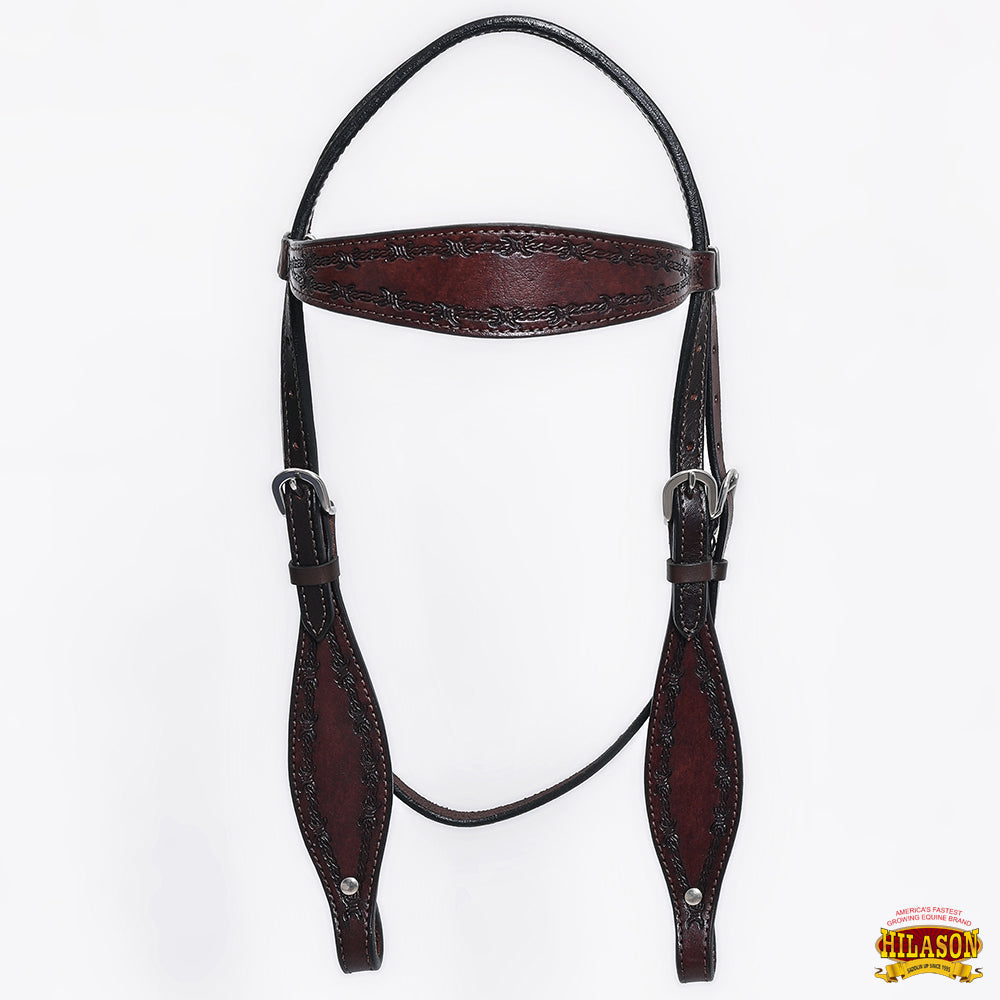 HILASON Western Horse Headstall Breast Collar Set Tack Genuine American Leather