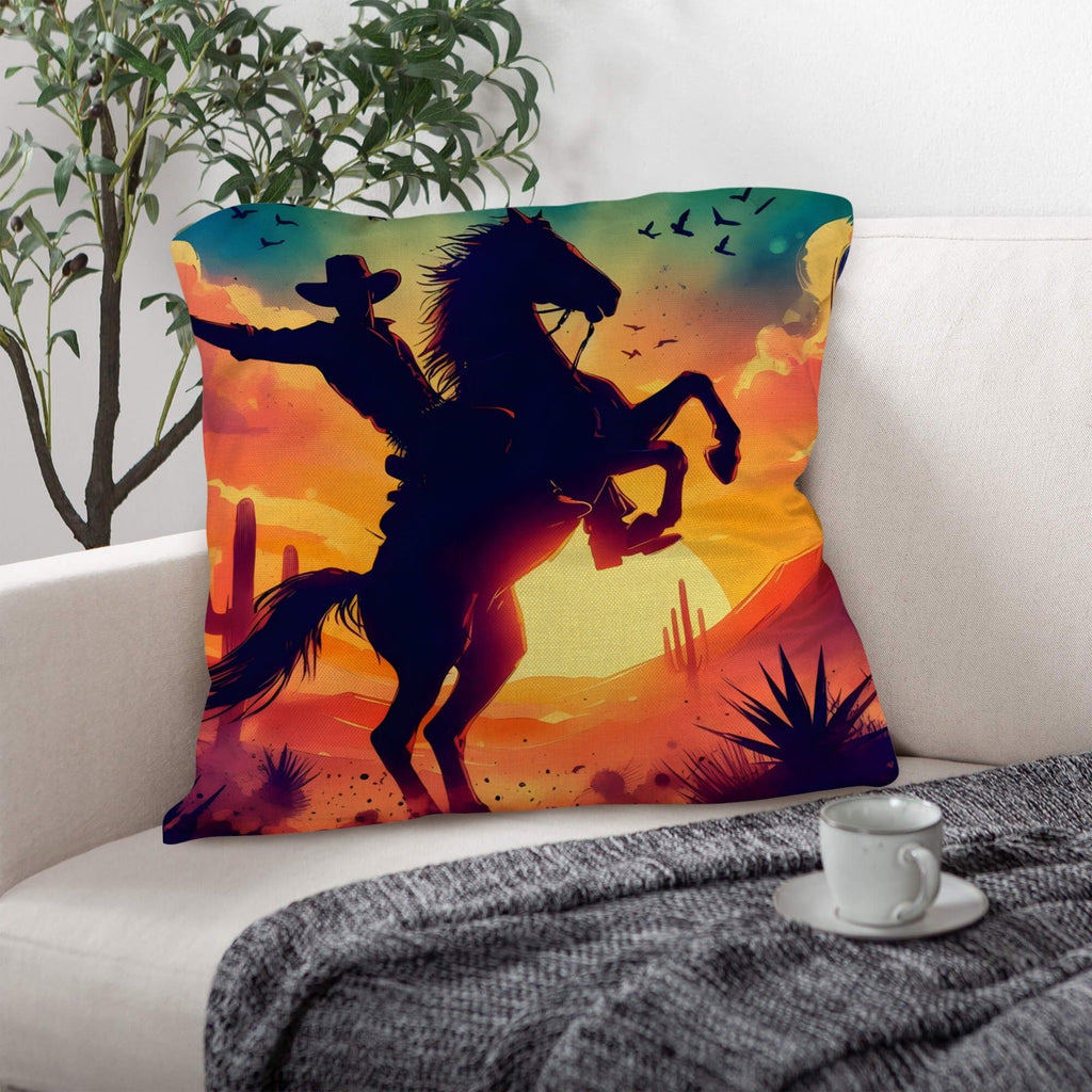 Baha Ranch Sunset Cowboy Pillow Case Made in America by Baha Ranch Western Wear